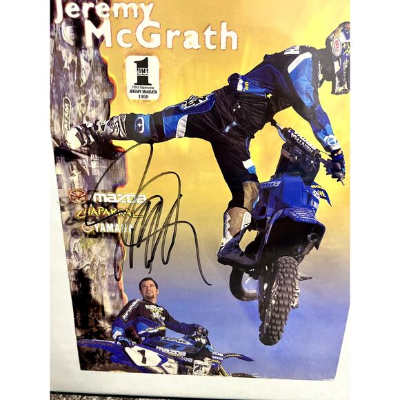 Vtg Jeremy McGrath signed autographed 8x10 photo Supercoss Motocross X Games - Picture 1 of 2